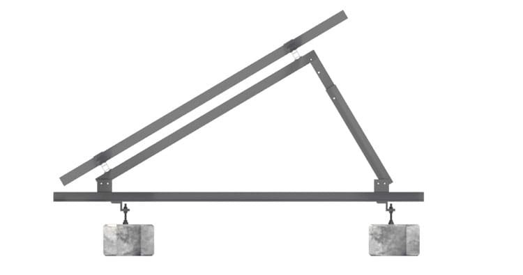 Estructuras fotovoltaicas cubierta, sistema inclinado CSI