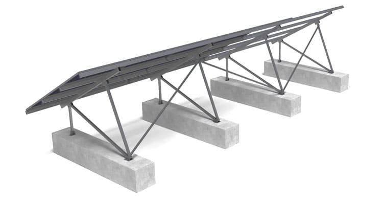 Estructura solar sobre terreno con sistema CS-Land