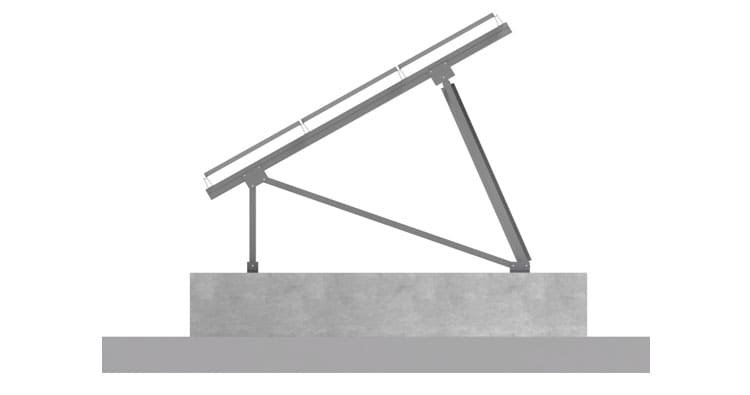 Estructura solar fotovoltaica sobre terreno con sistema CS-Land