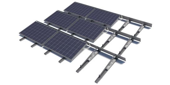 Structures for solar panels with CSWind self-supporting system
