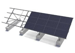 Photovoltaic structures on the ground with CS-Land system