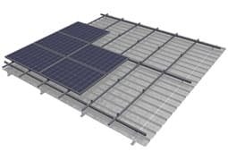 Structure for solar panels with CSA integrated system