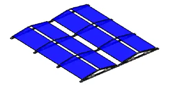 structure-for-cswind-EO-panels Structures for Inclined CSI photovoltaic panels