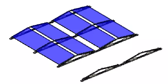 Estructuras fotovoltaicas cubierta, sistema inclinado CSI